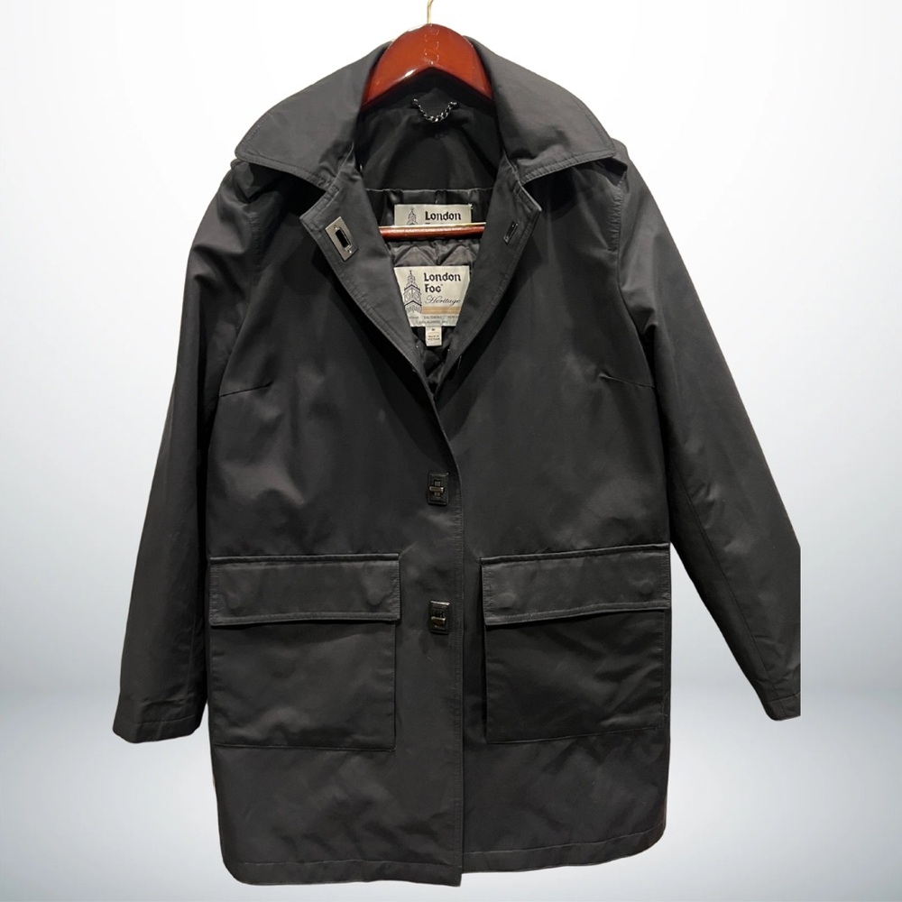 London Fog Women's Rain Trench Coat | Thigh-Length | Medium